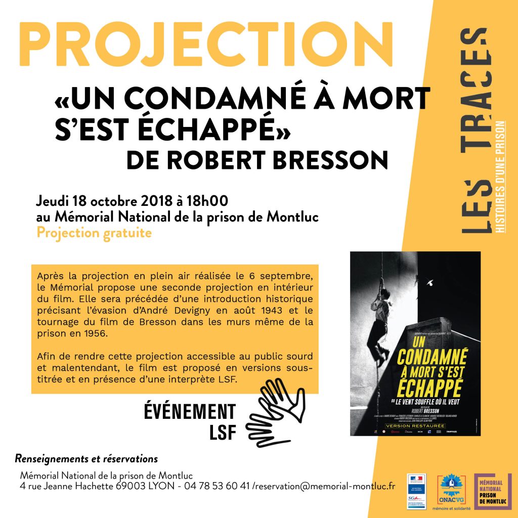 Un Condamné à Mort S'est échappé Histoire Vraie Accueil - Mémoire et Espoirs de la Résistance